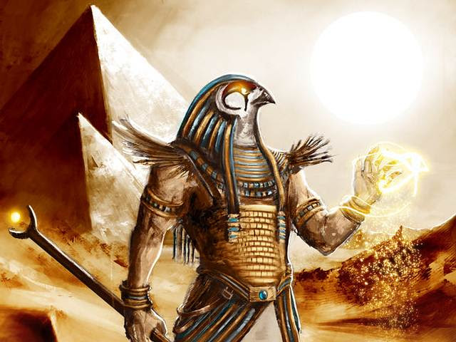 Representación de un Seguidor de Horus (Shemsu Hor).
