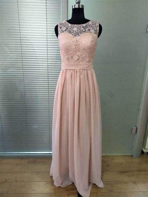 Honey Qiao Bridesmaid Dresses Blush Pink Chiffon Illusion Honey Qiao Bridesmaid Dresses Blush Pink Chiffon Illusion