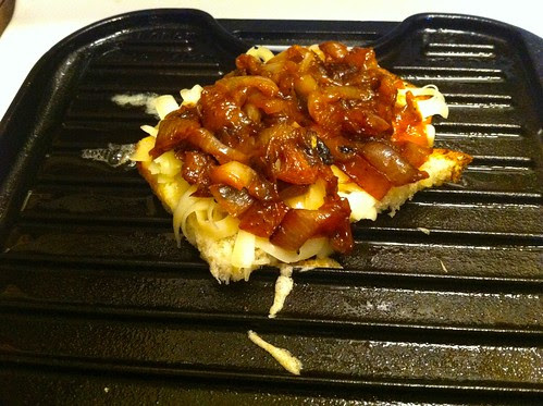 Caramelized Onions Added on Top of Cheese