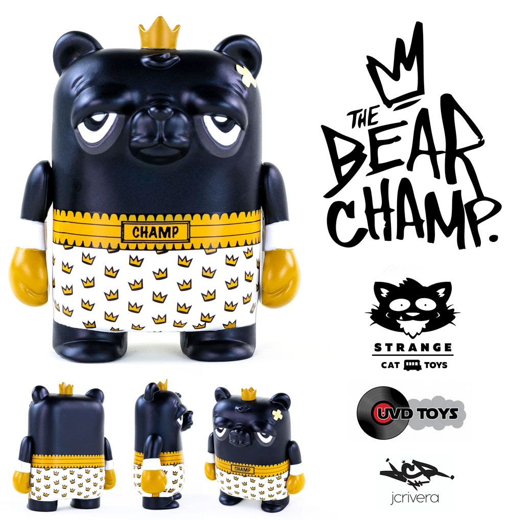 UVD Toys, JC Rivera, Strangecat Toys, Vinyl Toys, SpankyStokes, Exclusive, Colorways, JC Rivera x UVD Toys - Strangecat Toys exclusive BEAR CHAMP vinyl figure announced UVD Toys, JC Rivera, Strangecat Toys, Vinyl Toys, SpankyStokes, Exclusive, Colorways, JC Rivera x UVD Toys - Strangecat Toys exclusive BEAR CHAMP vinyl figure announced
