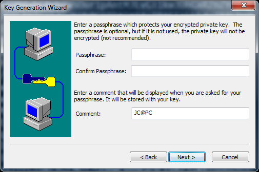 SecureCRT For passwordless auth do not specify a passphrase