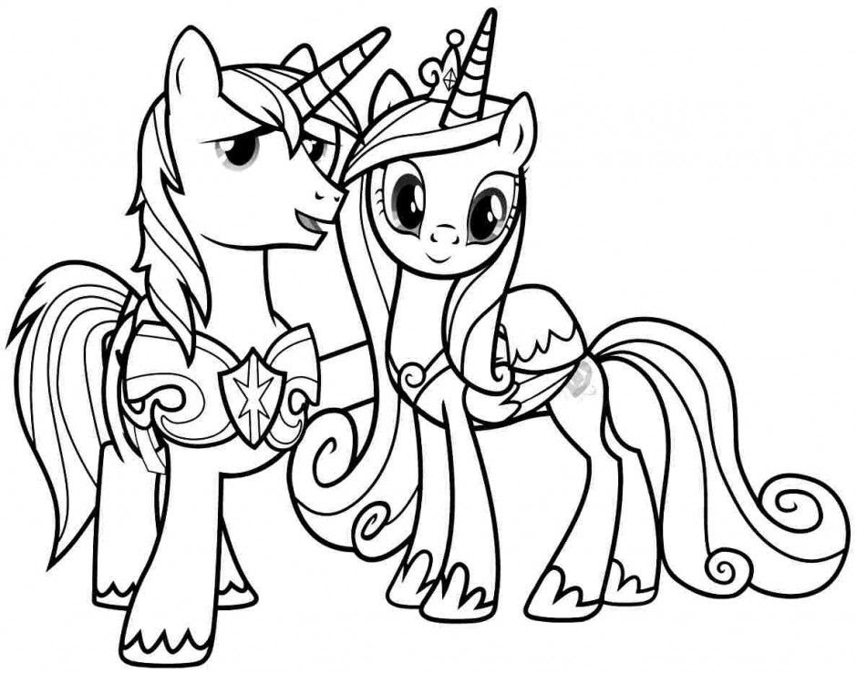My Little Pony Coloring Pages Princess Cadence And Shining Armor