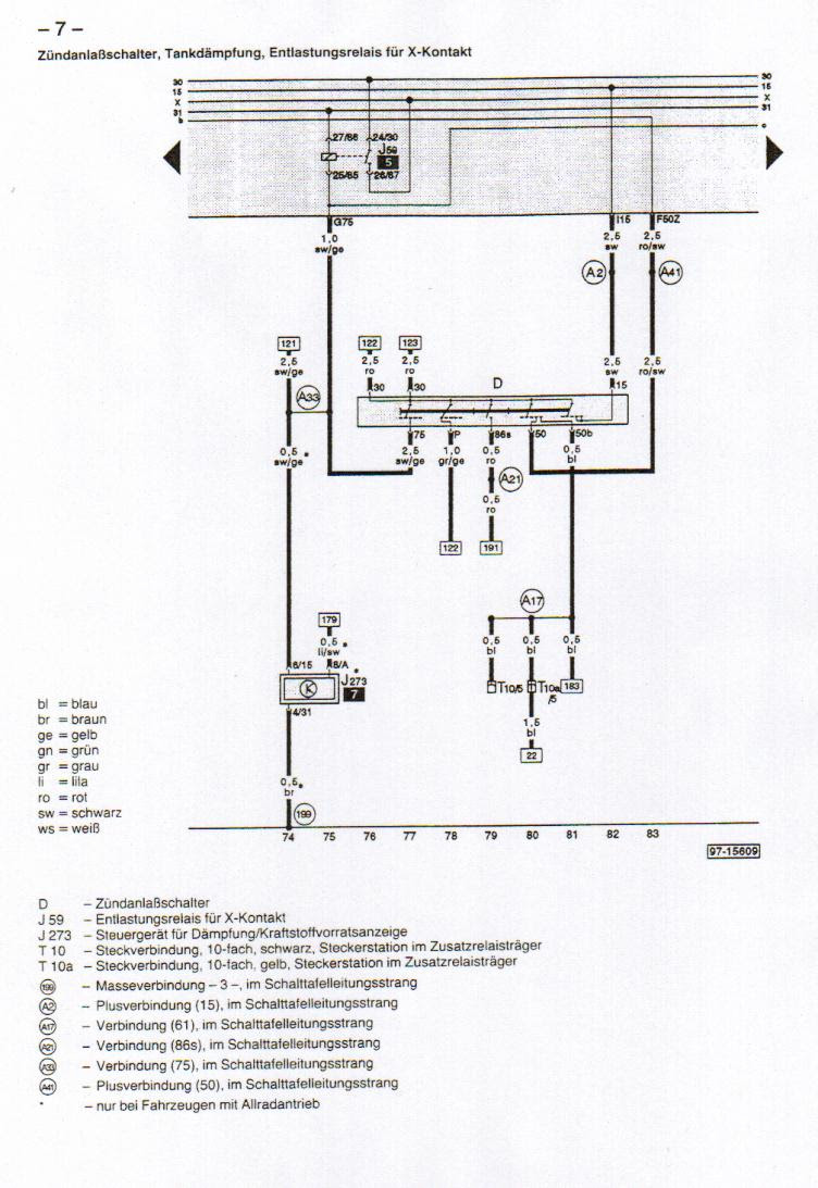 Audi 80 B4 Innenbeleuchtung Schaltplan