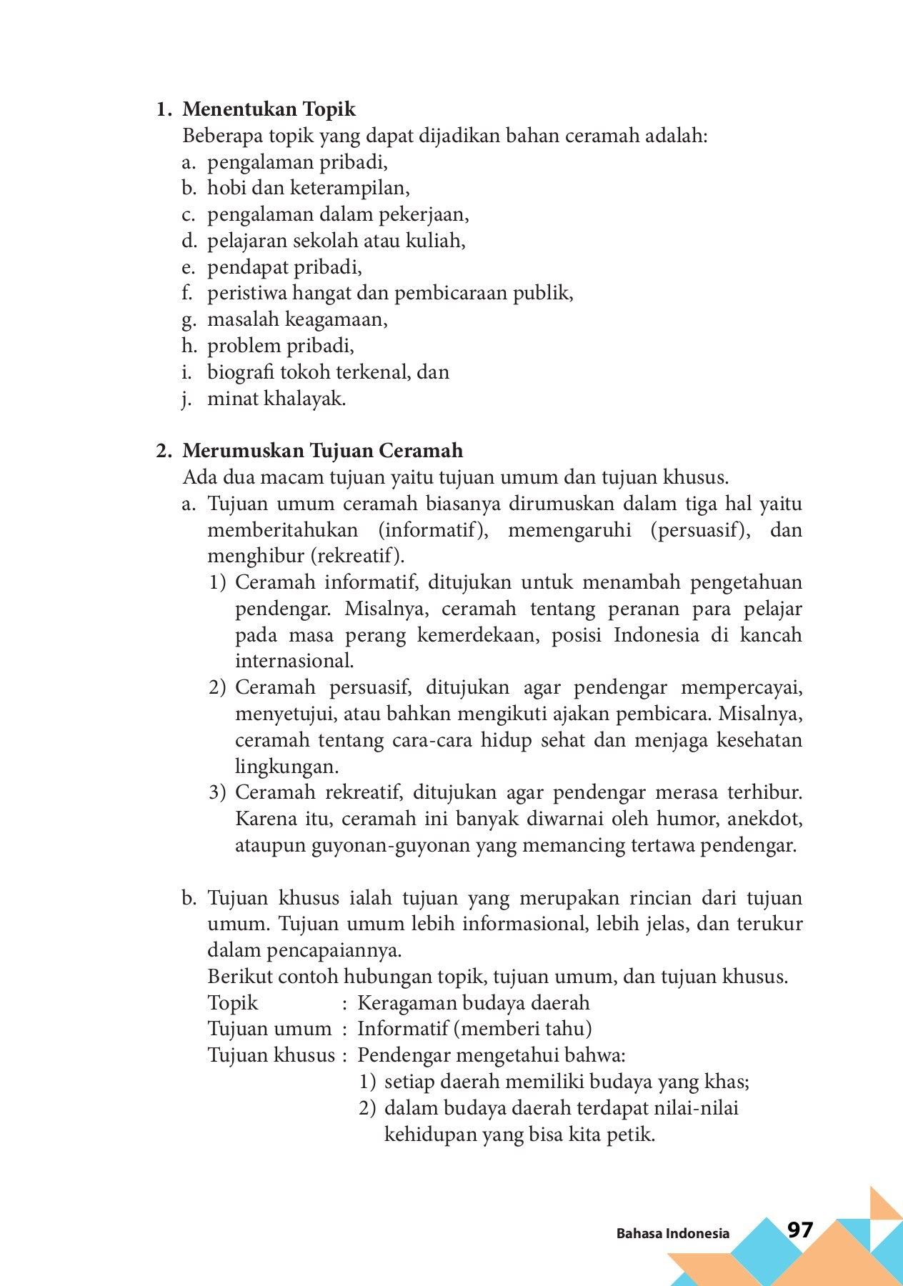 Contoh Teks Ceramah Bahasa Indonesia Kelas 11