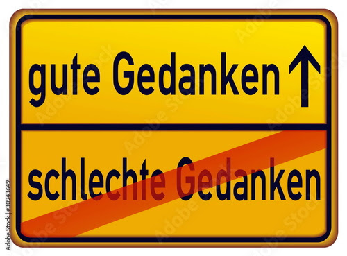 Vektor: Positiv denken Positiv denken