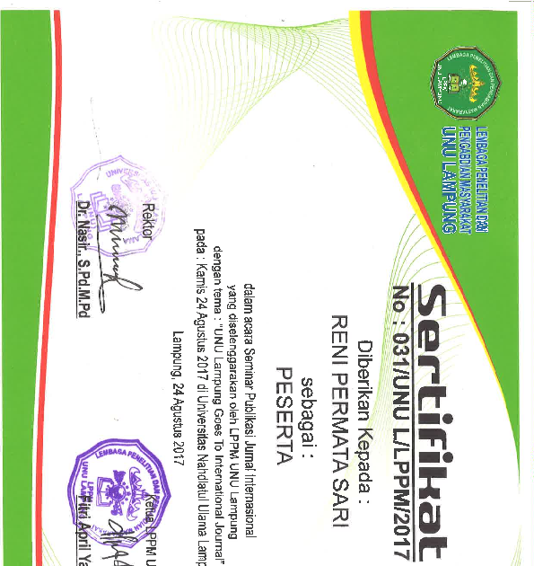 ⁂ Contoh loa jurnal nasional