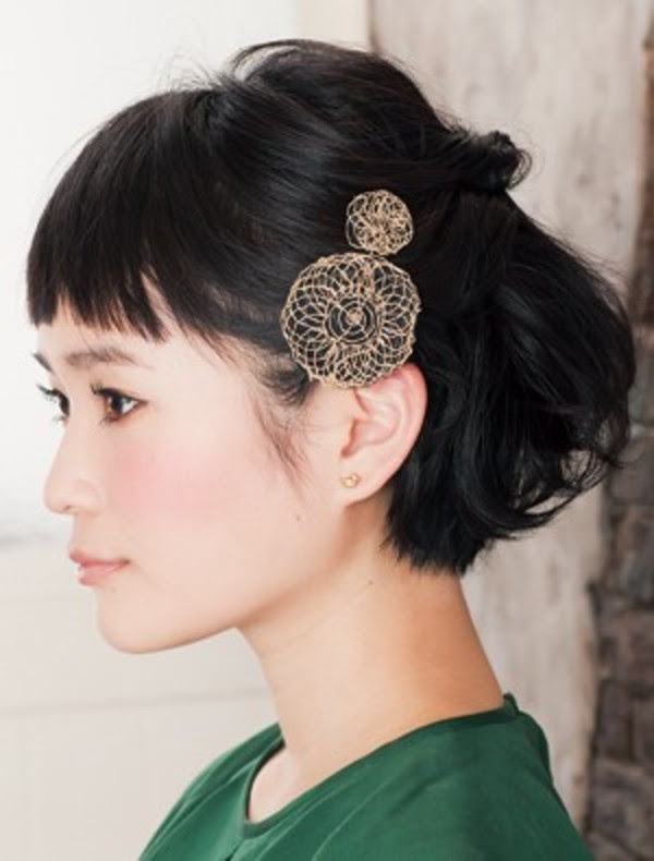 ラブリー結婚式 髪型 ショート 黒髪 最も人気のある髪型