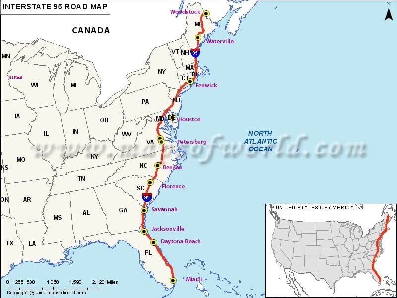 i 95 route map