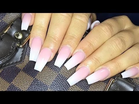 Long Baby Pink Acrylic Nails Square Nail And Manicure Trends