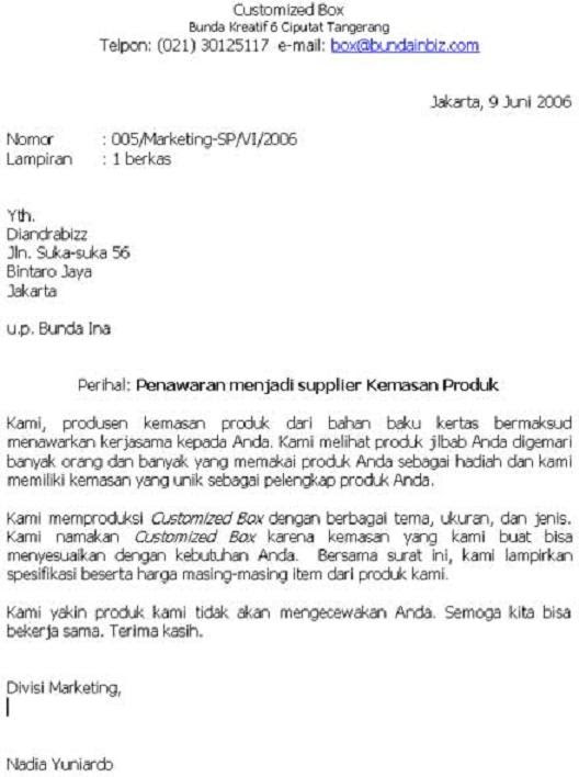 Contoh Surat Resmi Balasan Penawaran Kerjasama Surasmi G