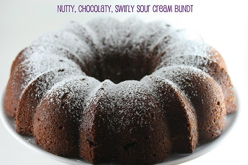 Nutty, Chocolaty, Swirly Sour Cream Bundt Cake (Dorie Greenspan's recipe)