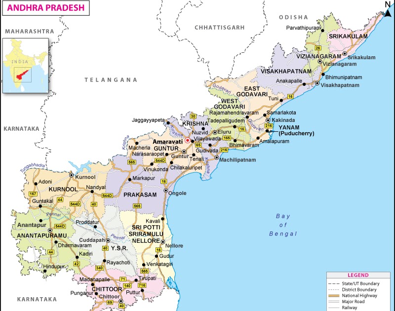 Andhra Pradesh Map Telangana