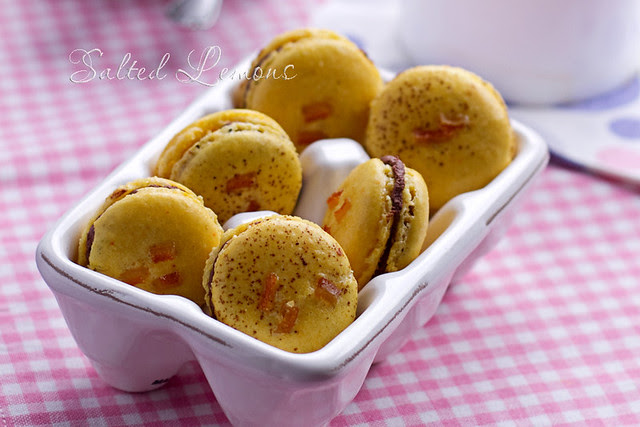 Orange-Chocolate Ganache Macarons