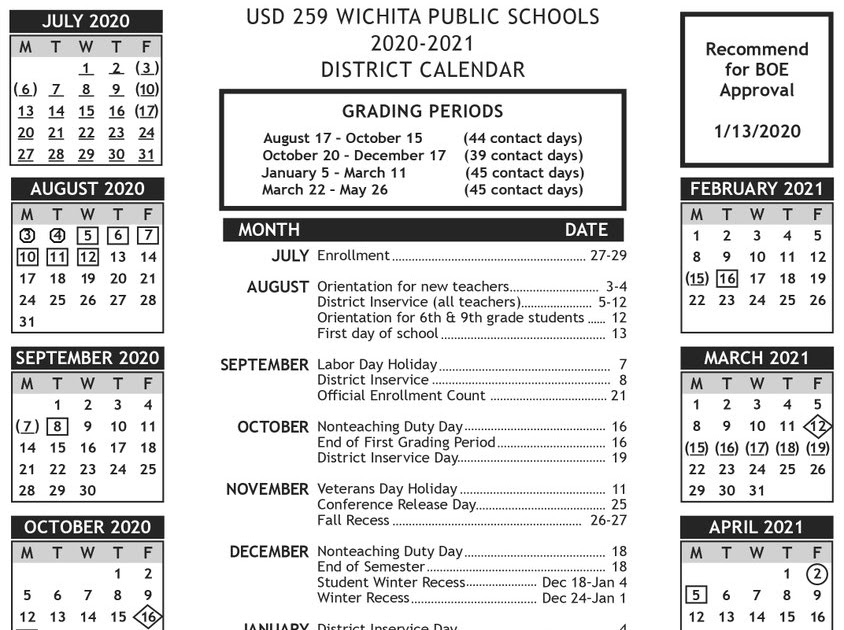 Usd 259 Calendar 202122 Customize and Print
