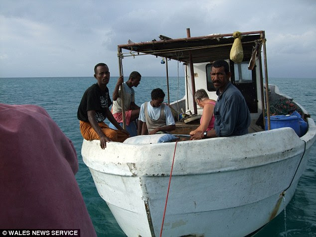 While not bothered by rough water, the couple admits that their most frightening moment occurred when they believed they were being followed in water inhabited by Somali pirates