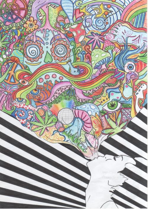 Featured image of post The Best 13 Hippie Drawing Ideas Trippy Easy Stoner Drawings