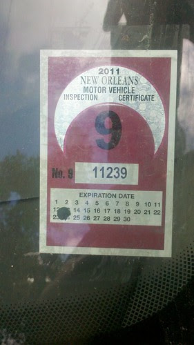 Red and black brake tag