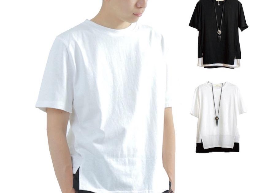 【トップセレクション】 カットソー シャツ 重ね 着 メンズ ベストファッション画像