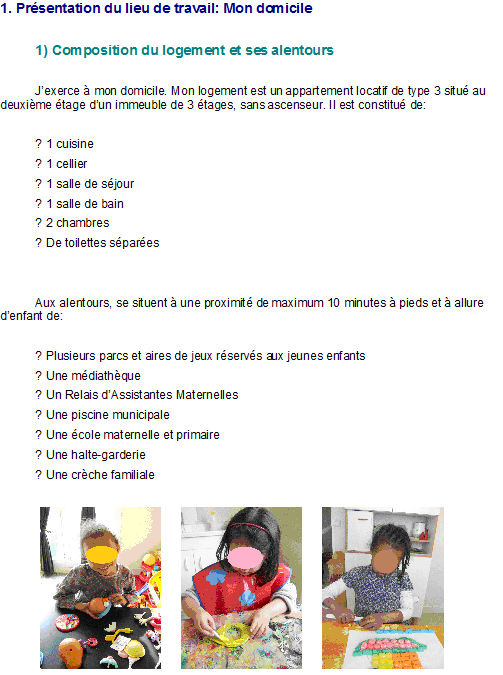 Exemple De Fiche Technique Dactivité Cap Petite Enfance  Exemple de