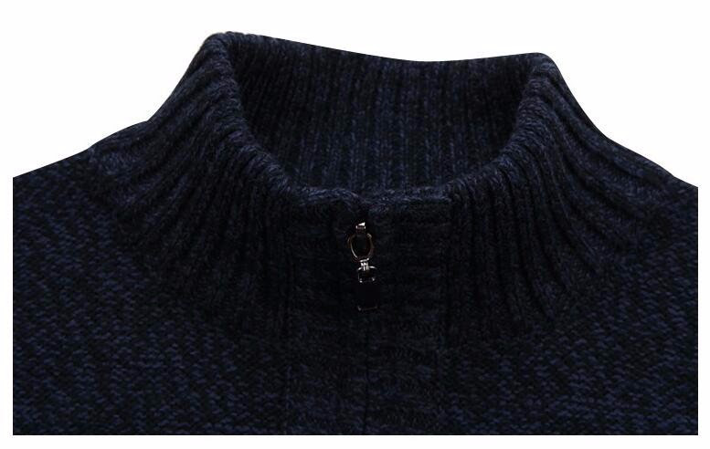 TIMESUNION Men's Knitted Sweaters Cardigans Collar Winter Wool Sweater ...