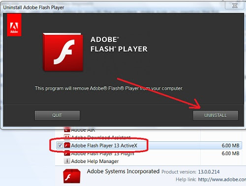 Adobe flash player 32 activex installer