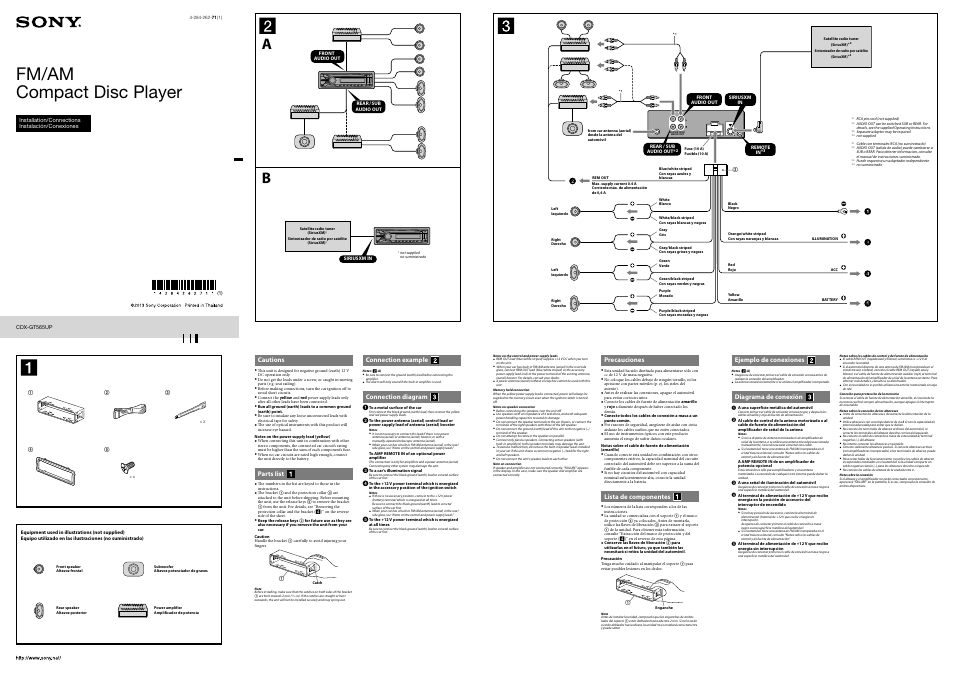 Sony Cdx Gt565up Radio Wiring Diagram