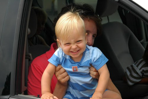 Hanging out the window