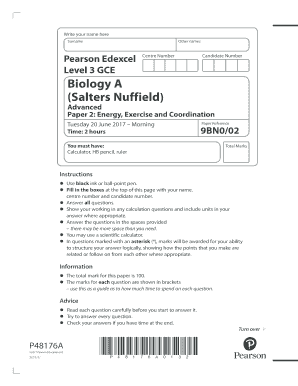 Edexcel Biology Past Papers A Level Unit 1