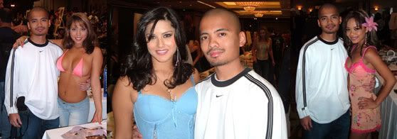Christine Mendoza, Sunny Leone and Luana Lani