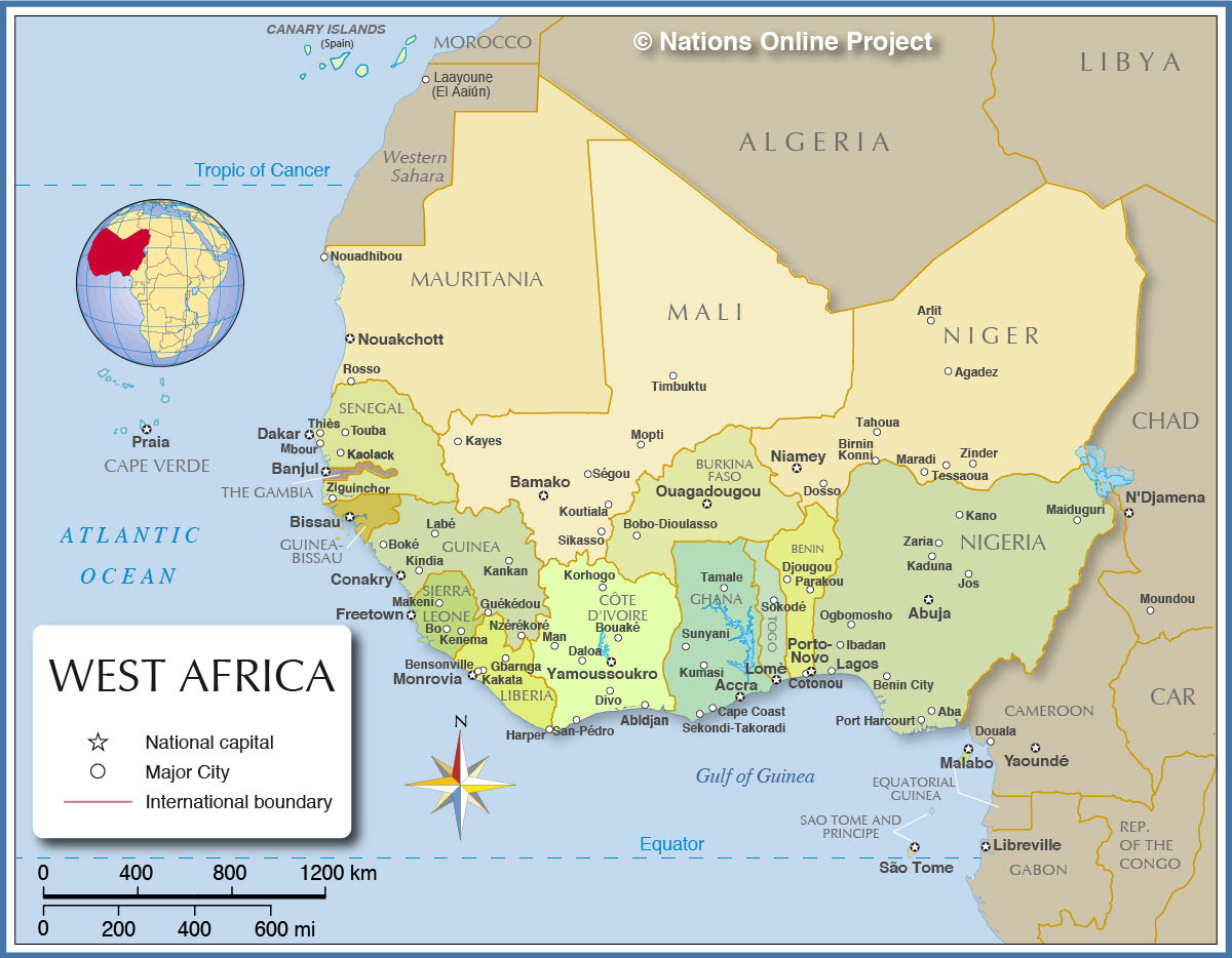 West Coast Africa Map | Map Of Africa