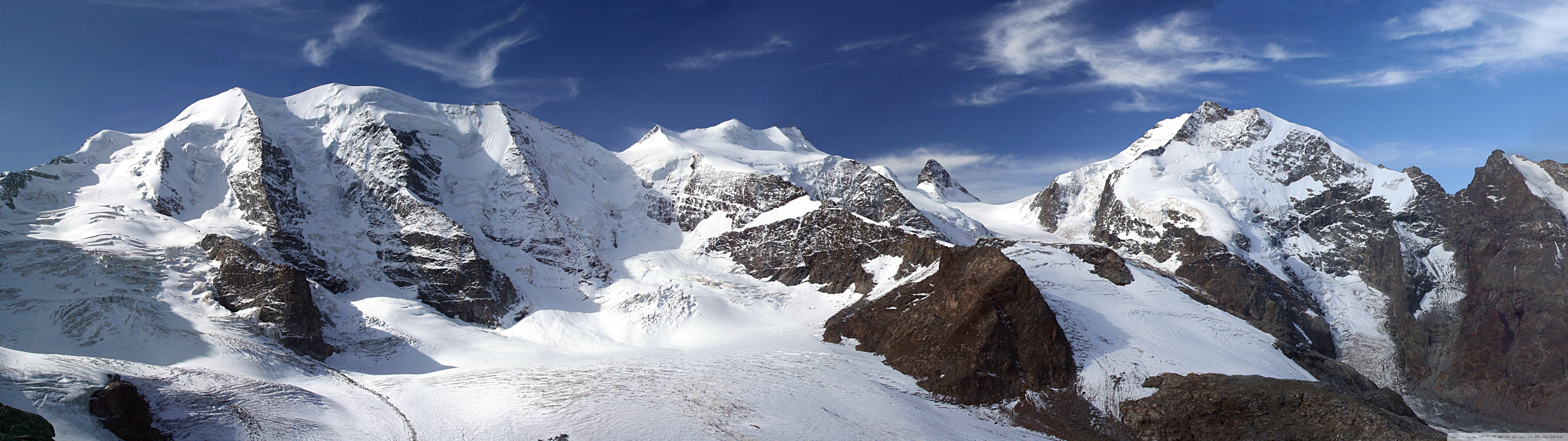Mountain Peaks Panorama Ultra HD Desktop Background Mountain Peaks Panorama Ultra HD Desktop Background
