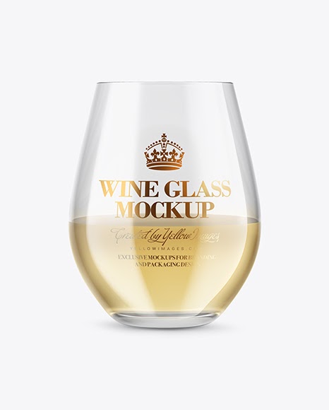 Download Download Psd Mockup Glass Glass With Wine Golden Layer Stemless Transparent White Wine Psd Design Mockup For Android PSD Mockup Templates