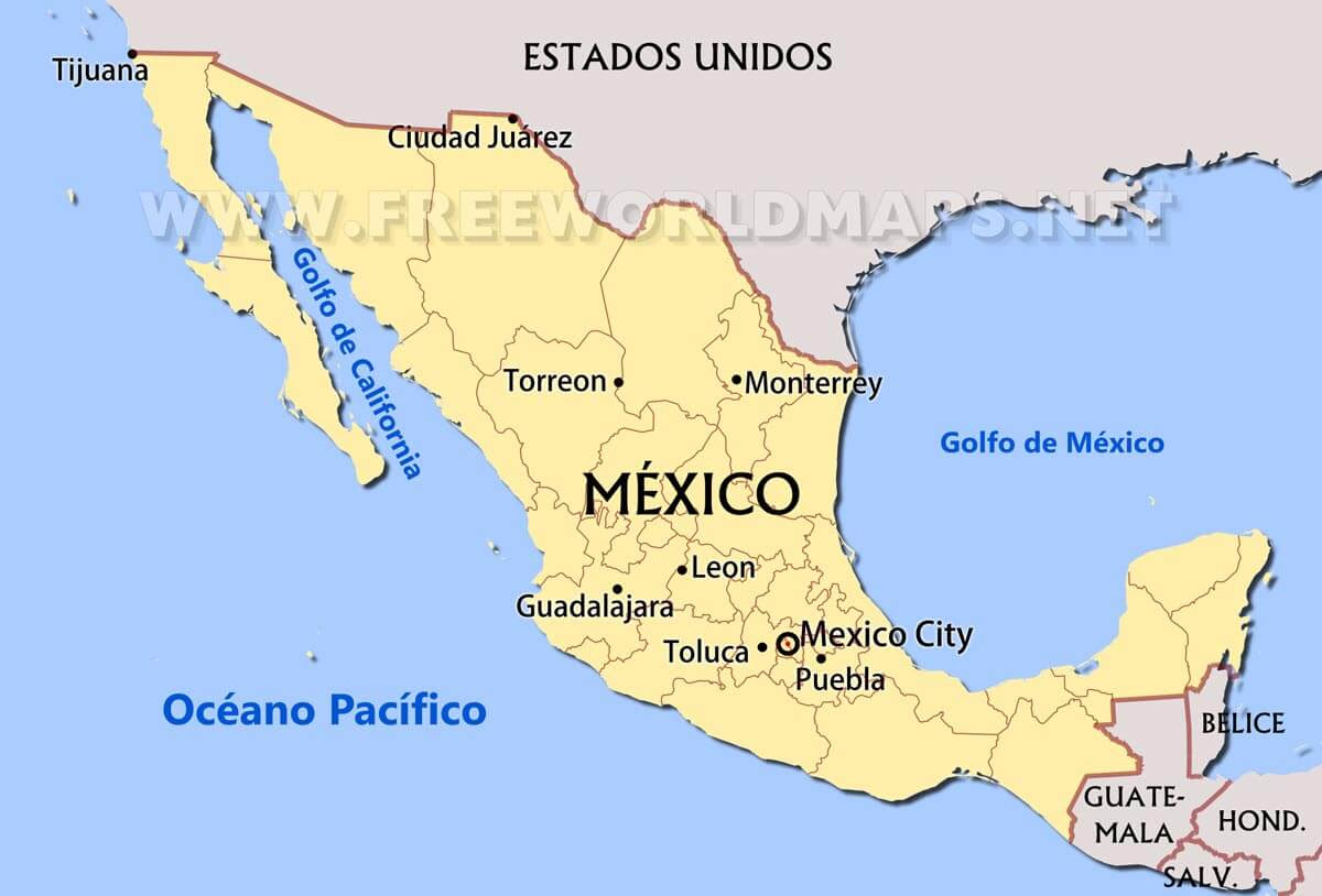 25 Nuevo Mapa Geografico De Mexico Y Sus Estados