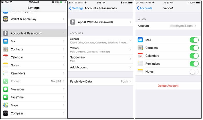 yahoo outgoing server settings iphone