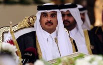 Qatar's Emir Sheikh Tamim bin Hamad Al-Thani attends a Gulf Cooperation Council summit in Doha, Qatar. (AP/Osama Faisal)