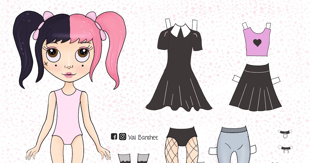 [View 41+] Kawaii Munecas De Papel Para Vestir Y Colorear