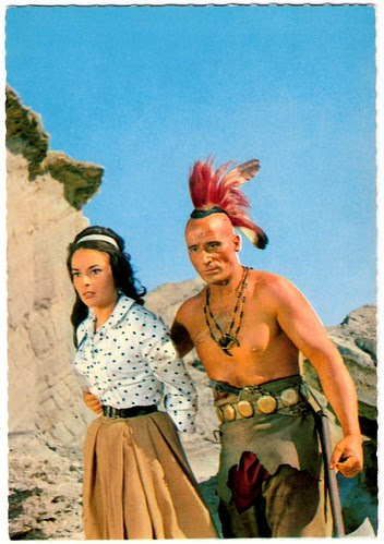 Karin Dor and Ricardo Rodriguez in Der Letzte Mohikaner