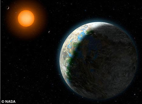 An artist's impression of Gliese 581 g which scientists believe
