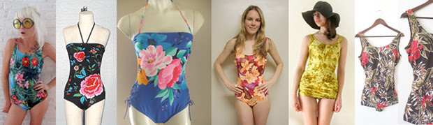 Tonic Tuesday • Vintage Floral One-Piece Bathing Suits