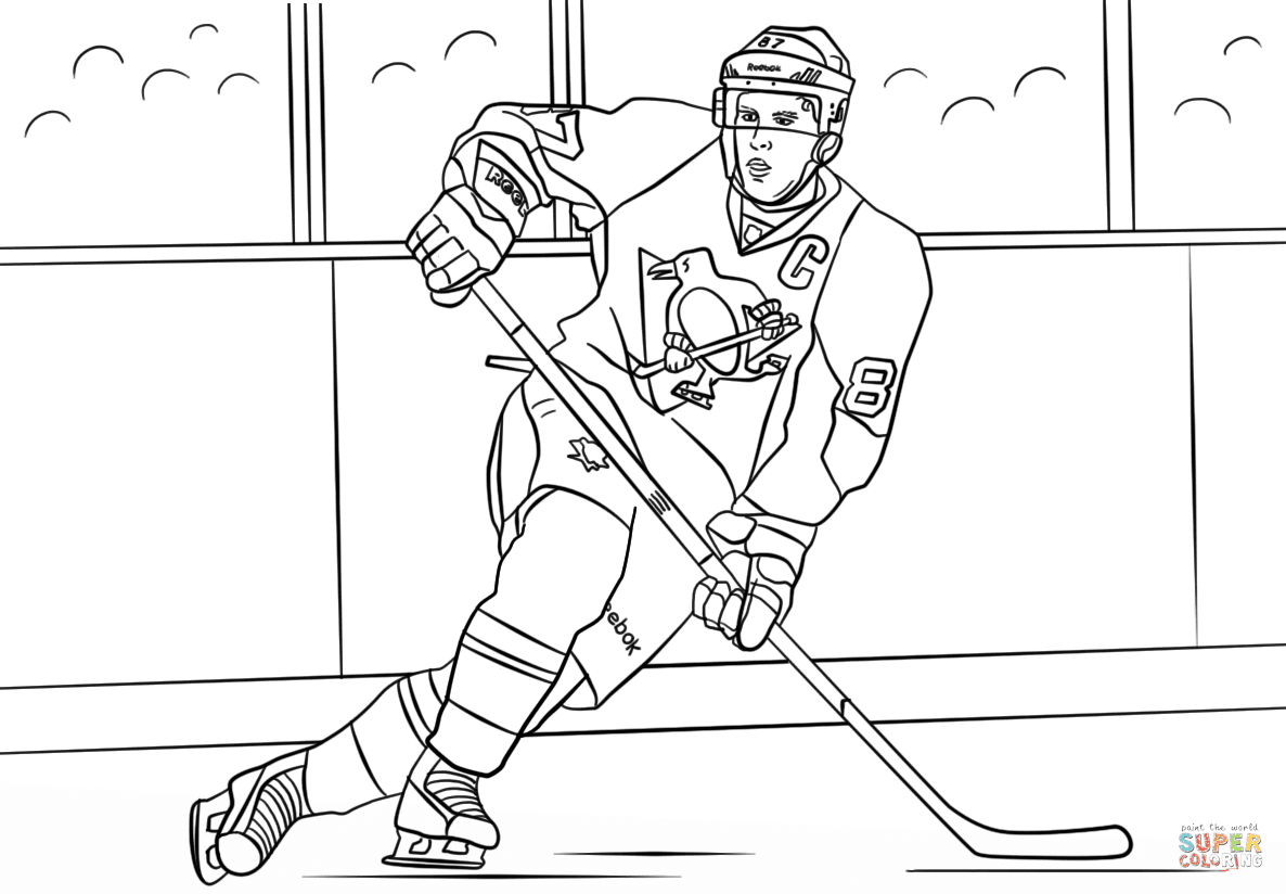 Coloriage Hockey Canadien  Hockey Player Nhl Hockey Sport Coloring