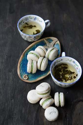 Jasmine Green Tea Macarons