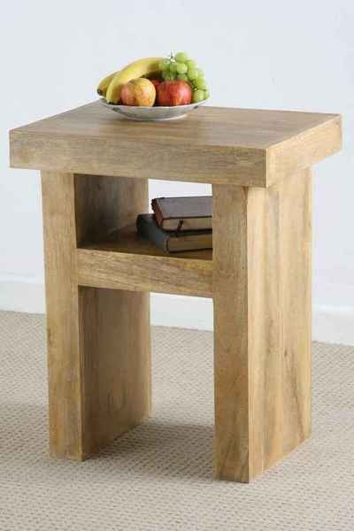 Mantis Light Solid Mango Lamp Table