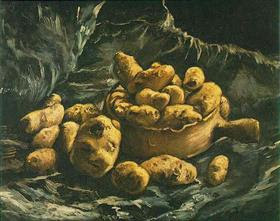 Todavía vida con un cuenco y patatas earthern, Vincent van Gogh