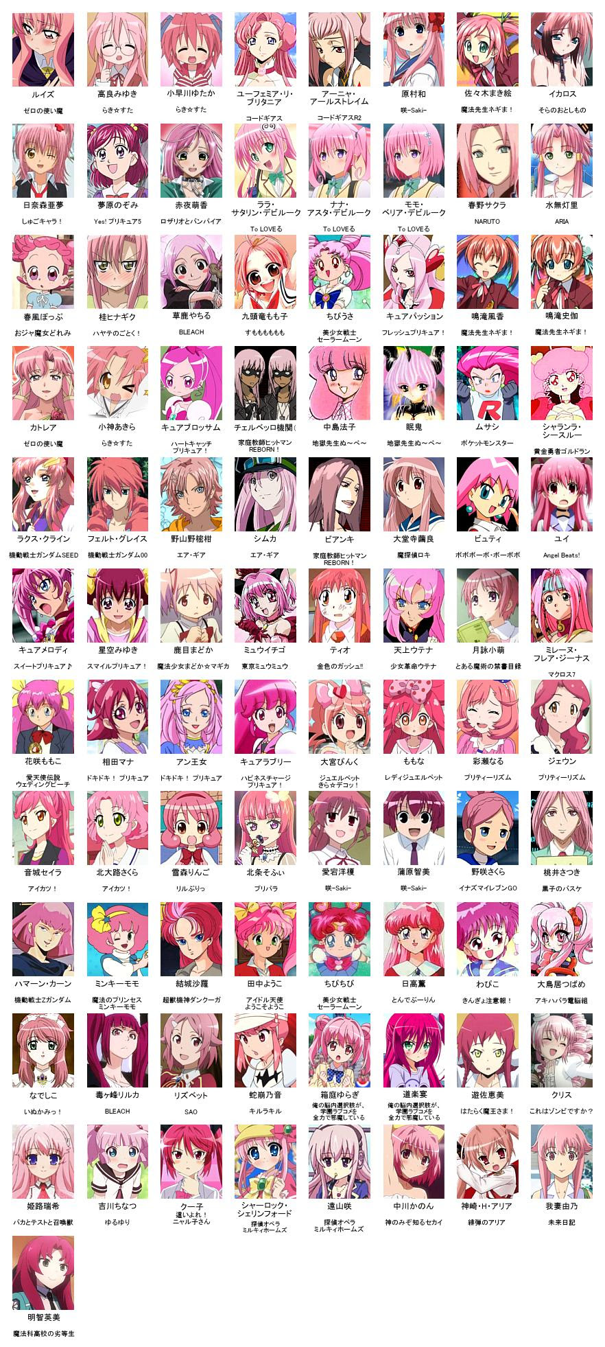 ユニークピンク ツインテール キャラ アニメ画像