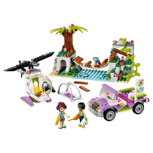 LEGO Friends Jungle Bridge Rescue #41036 the build
