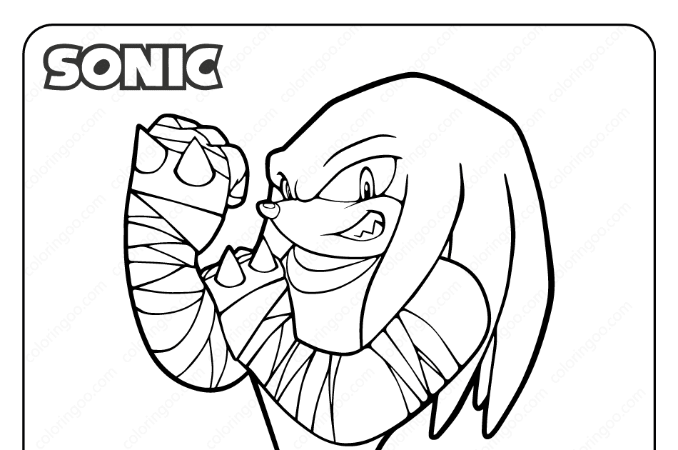 New Coloring Pages: Sonic Coloring Pages Knuckles / Sonic The New