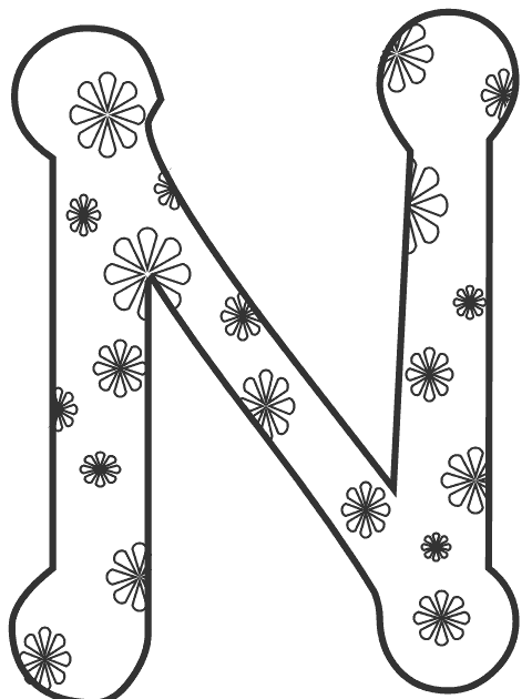 Letter N Coloring Sheet ~ Math Worksheets By Topic
