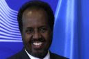 Somalia's President Sheikh Mohamud arrives at the European Commission headquarters in Brussels