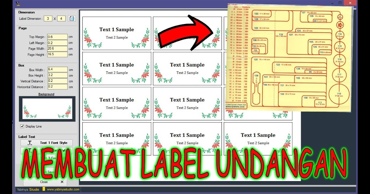 Aplikasi Cetak Label Undangan 103 Himpunan Soal