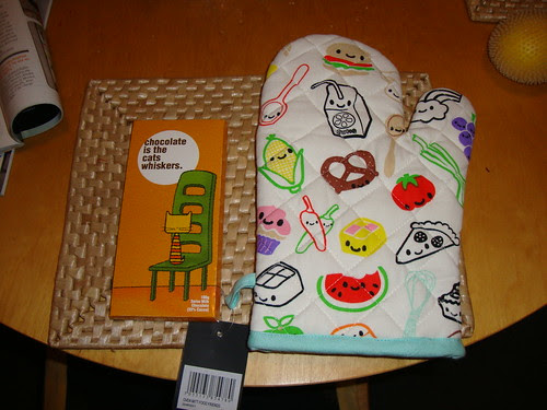 chocolate & oven mitt bought